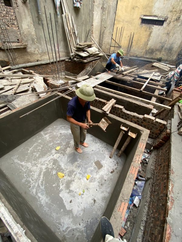 AnCons đổ móng căn chung cư mini tại Nguyễn Lương Bằng 