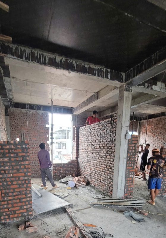 Giai đoạn hoàn thiện phần thô của công trình