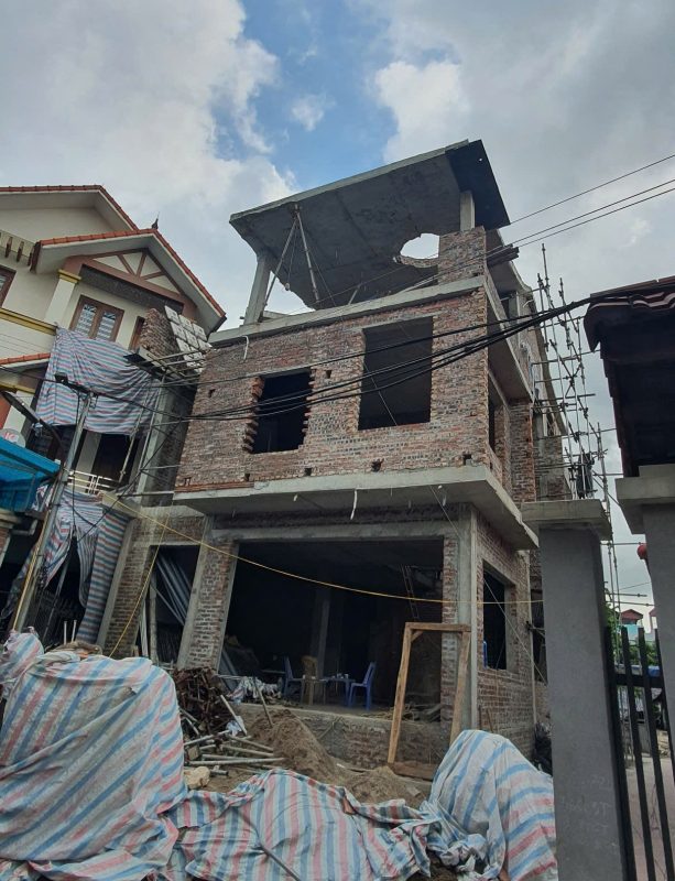 Xây dựng thô căn nhà ở Hoài Đức, Hà Nội