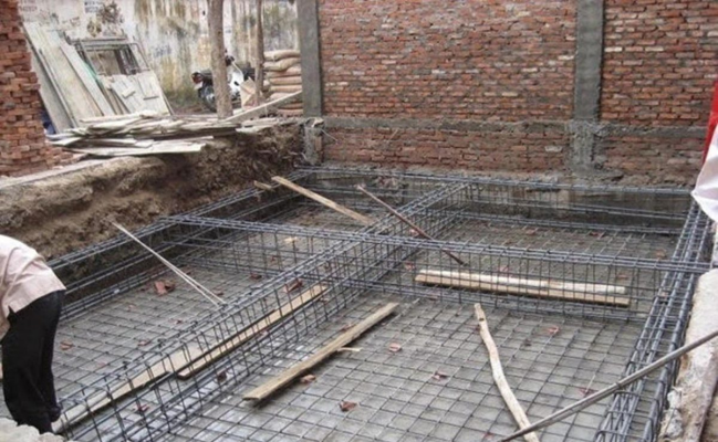 Giai đoạn thi công và đổ móng 